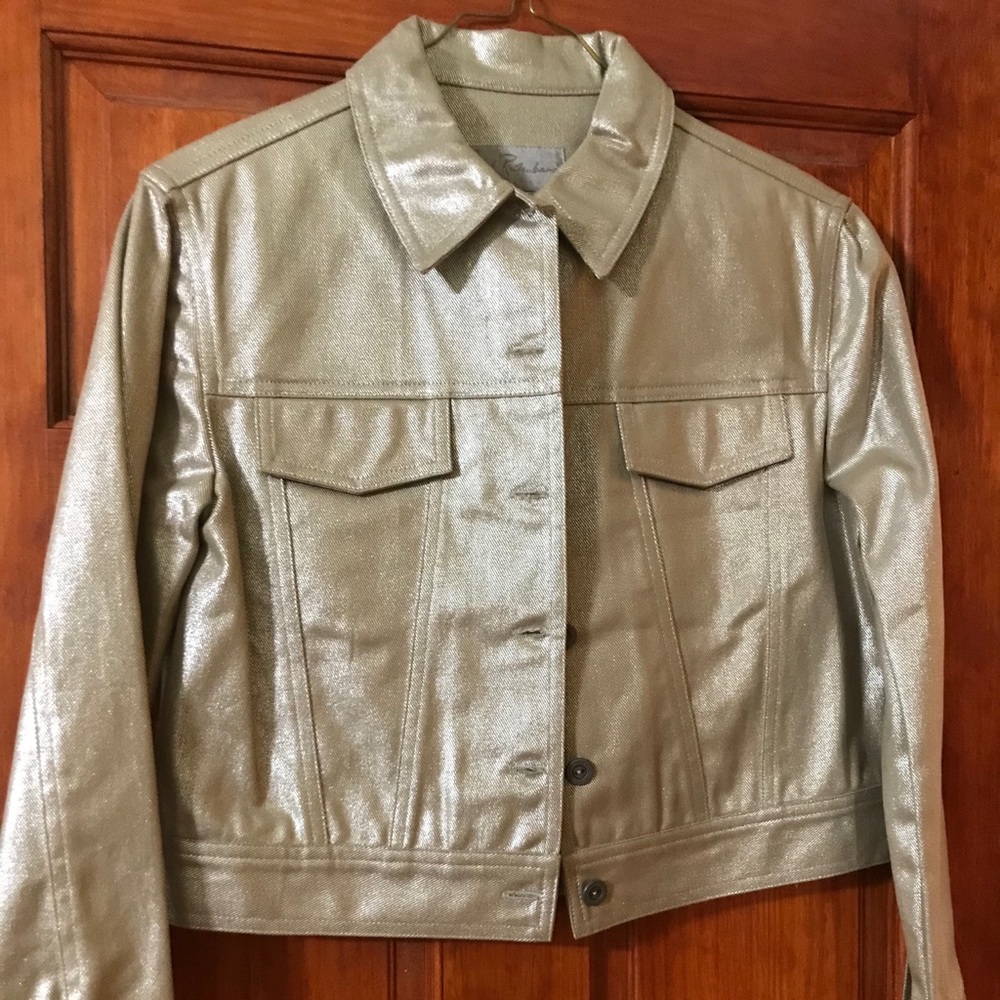 Khaki Metallic Jean Jacket
